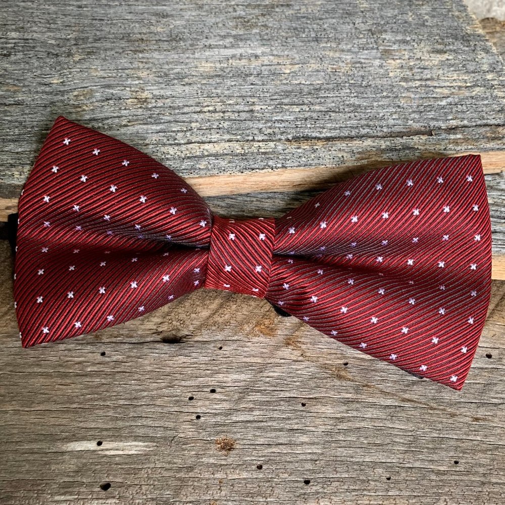 Red Bowtie with White Polka Dots